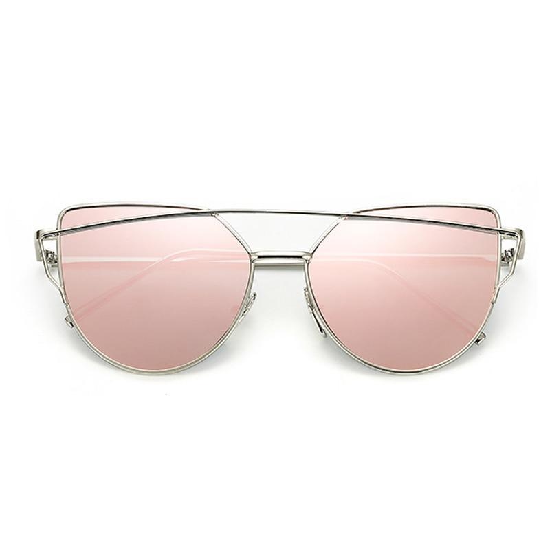 NEW Stevvex Designer Cat eye Sunglasses For Women and Ladies in Vintage Metal Reflective Glasse Mirror Retro Oculos De Sol Gafas Style With UV 400 Protection