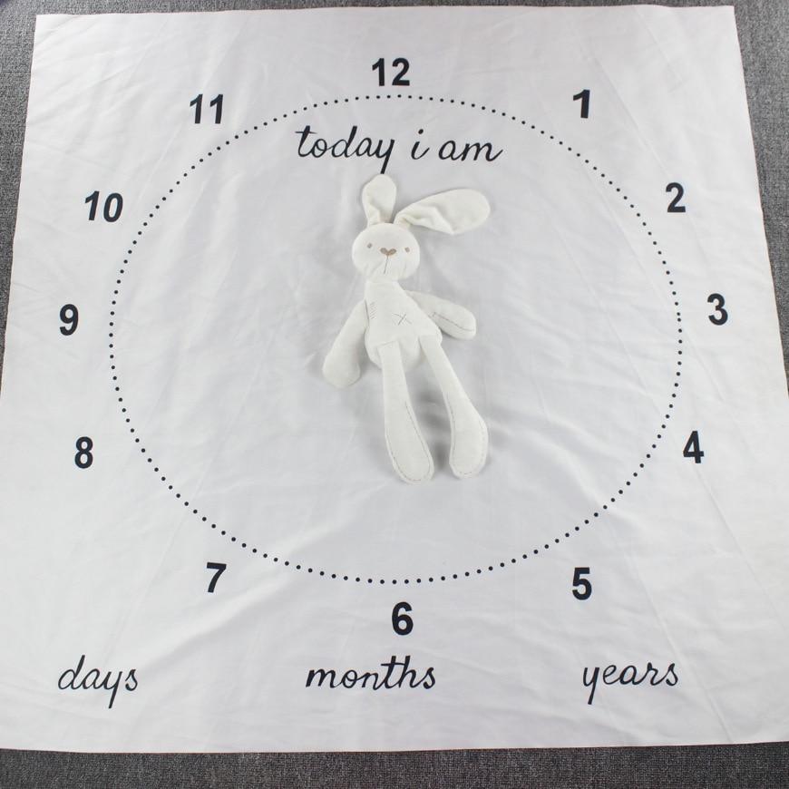 Newborn baby Monthly Growth Blanket Photography Props Background Cloth For Baby