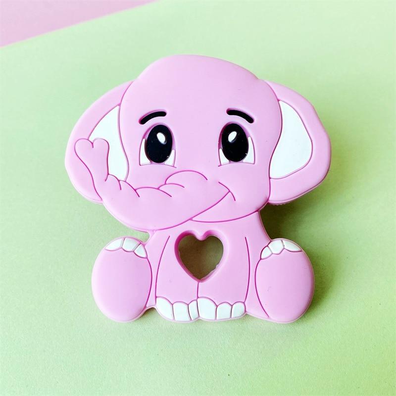 Cartoons Silicone Teether Mini Elephant Animal Rodents Chewable Toys Products For Parents Baby Boys And Girls