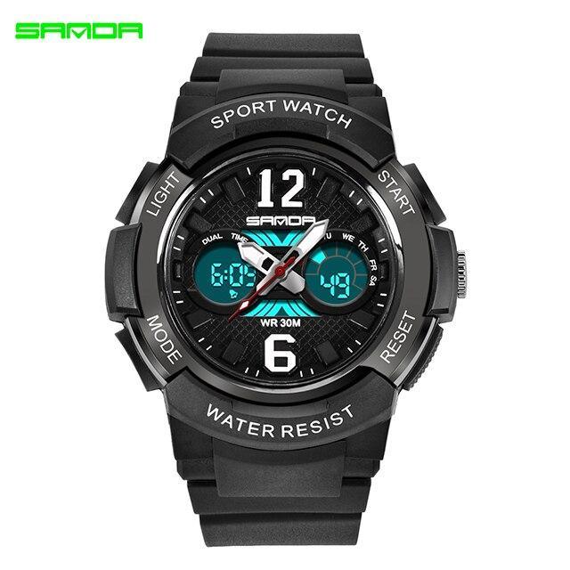 Fashion New Women Sports Waterproof 50m Watch With Digital LED Ladies Shock Display in Military Electronic Army Style