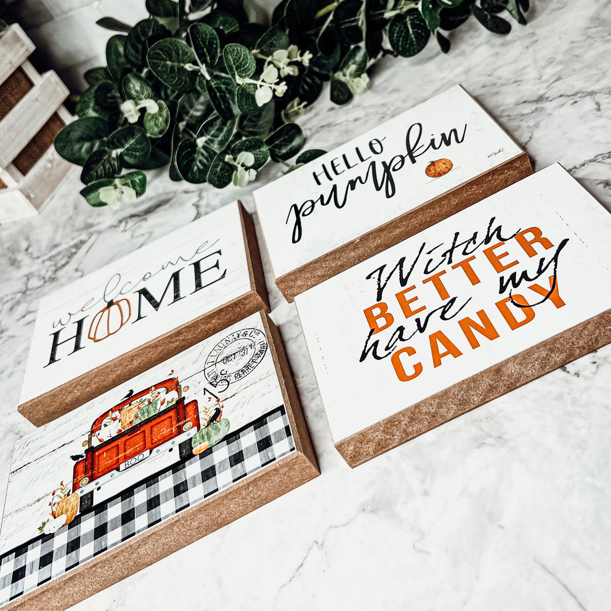 Pancarte décorative saisonnière en bois « Bienvenue à la maison » 6x4, style rustique, pour porte ou mur