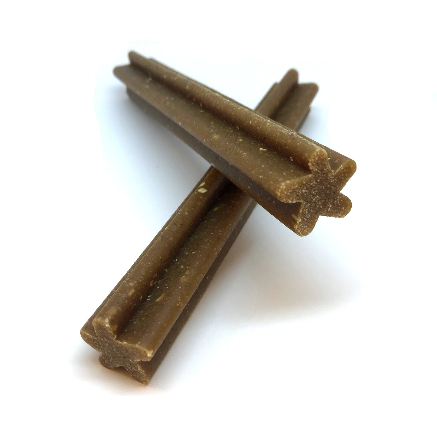 Pack of Coconut Blueberry Chews for dog dental health with star shape to remove plaque