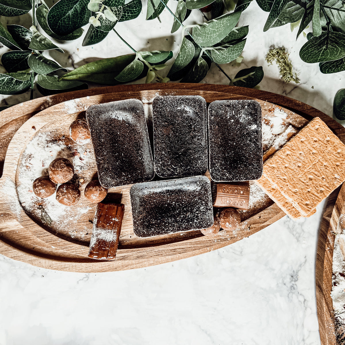 Schokoladen-Biscotti XL Wax Melts Natürlicher Brownie-Duft 4 große Würfel 2,5x1