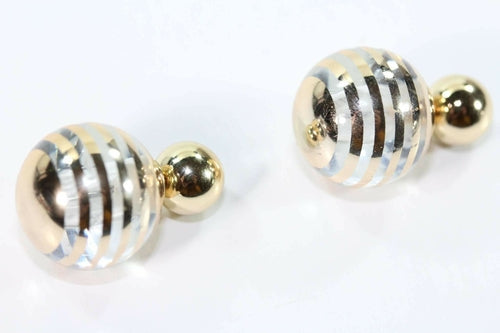 Glass Acrylic Ball Stud Earrings Large Small Polka Dot