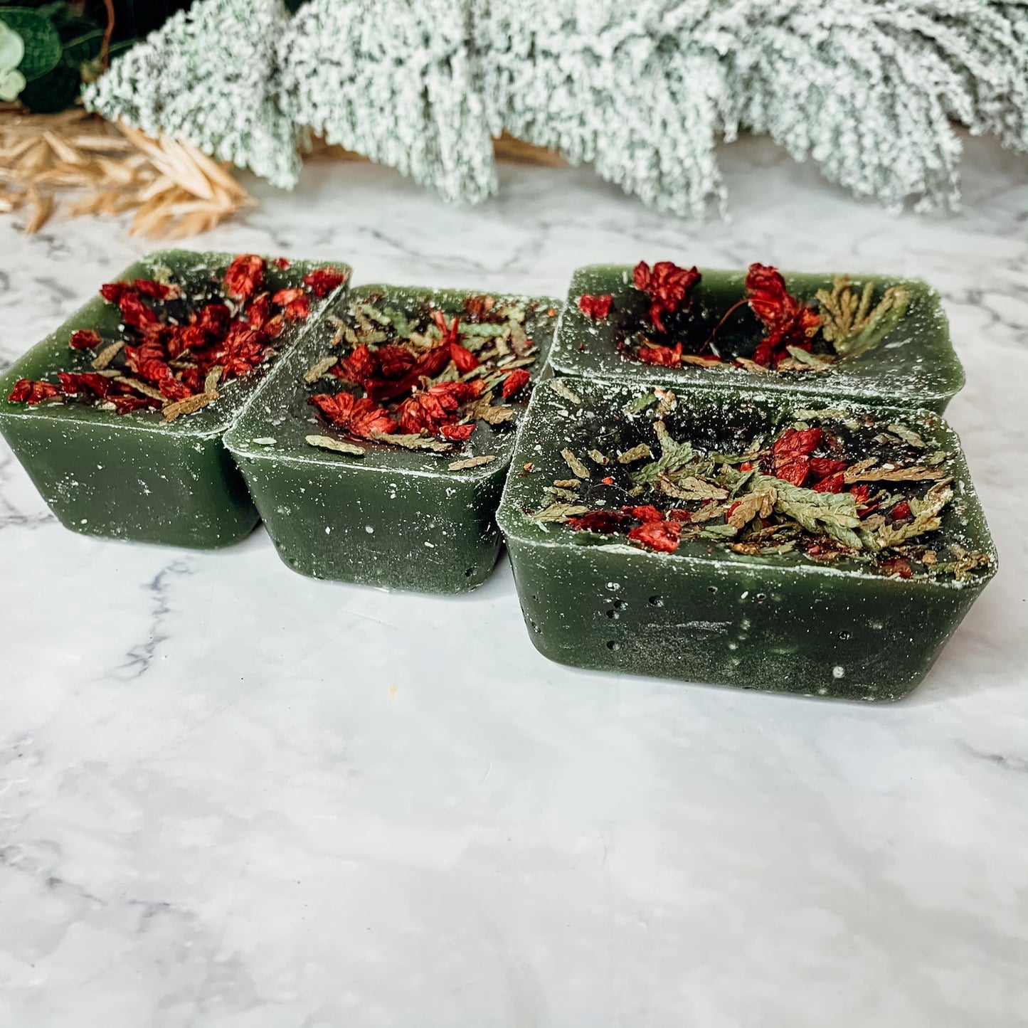 Fondants de cire Cedar Berry XL - Parfum d'hiver Cranberry Sugar Wood Cabin avec Cedar Tip