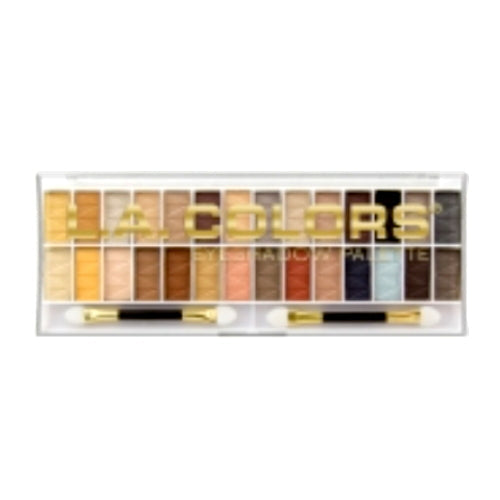 L.A. COLORS Lidschatten-Palette mit 28 Farben – Hollywood – Hollywood