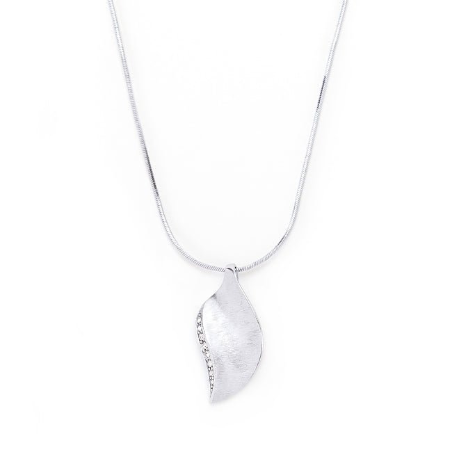 Crystal Leaf Necklace - ThisandThatShoppe