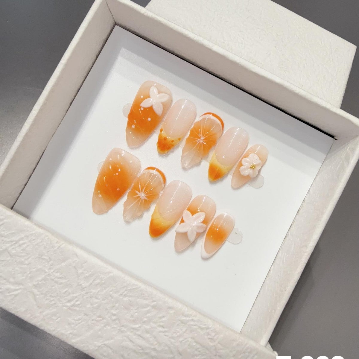 Press on Nails Fresh Orange Fruit Wholesale Handmade Tablets
