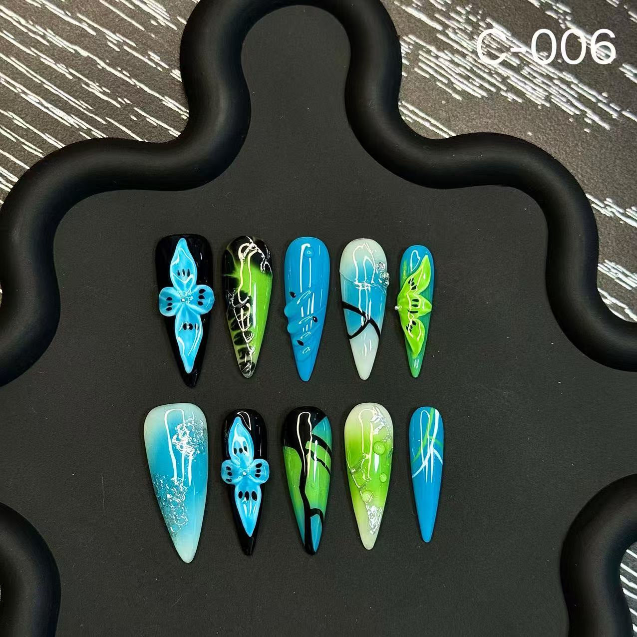 Blue Carved Vacation Tide Cool Handcrafted Pinch Patch Sweet Cool