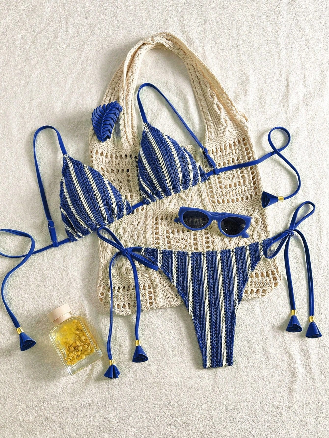 Bikini Set Special Multi color Double Strap Swimsuit Women's Bathing Suit