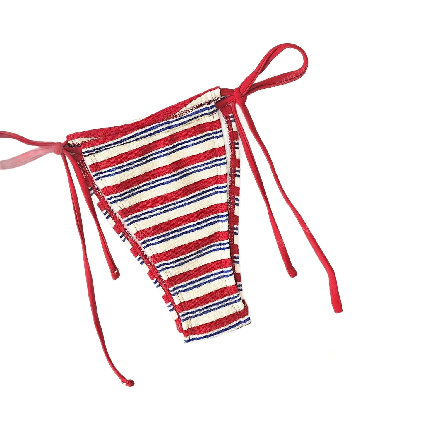 Special Fabric Striped Low Waist Bikini Sexy Two Piece Swimwear for Women