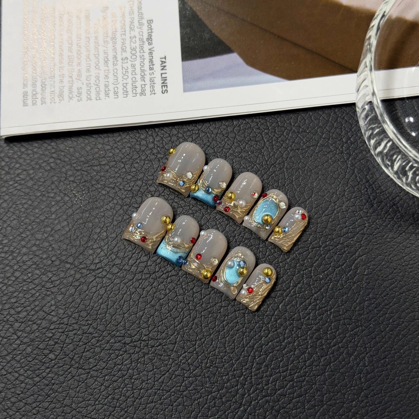 French Drill Babes Series HandmadePress on Nails Wholesale