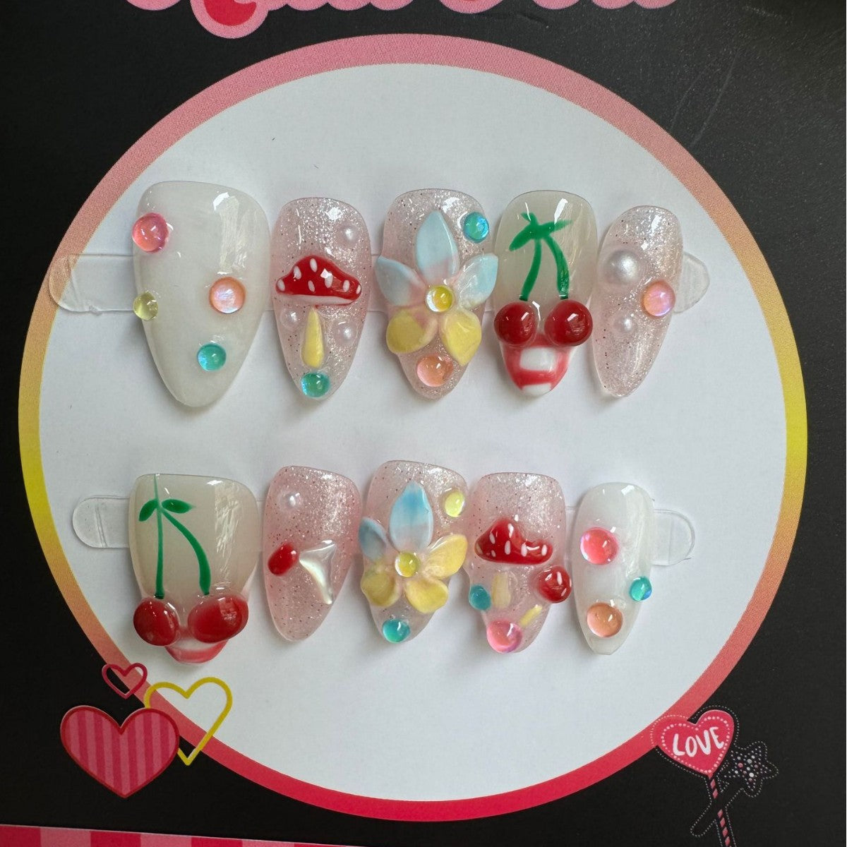 Hot-selling Ou Berry Fruit Series Carved Hand-painted High-end Handcrafted Patch