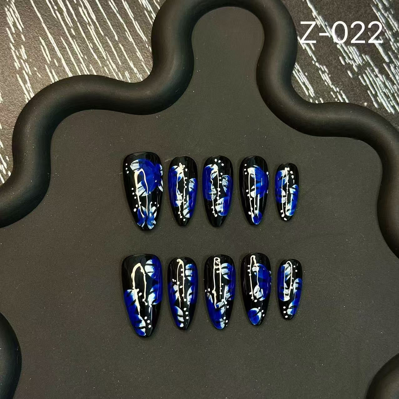 Autumn and winter Press on Nails advanced hand-painted butterfly finished removable nail flakes