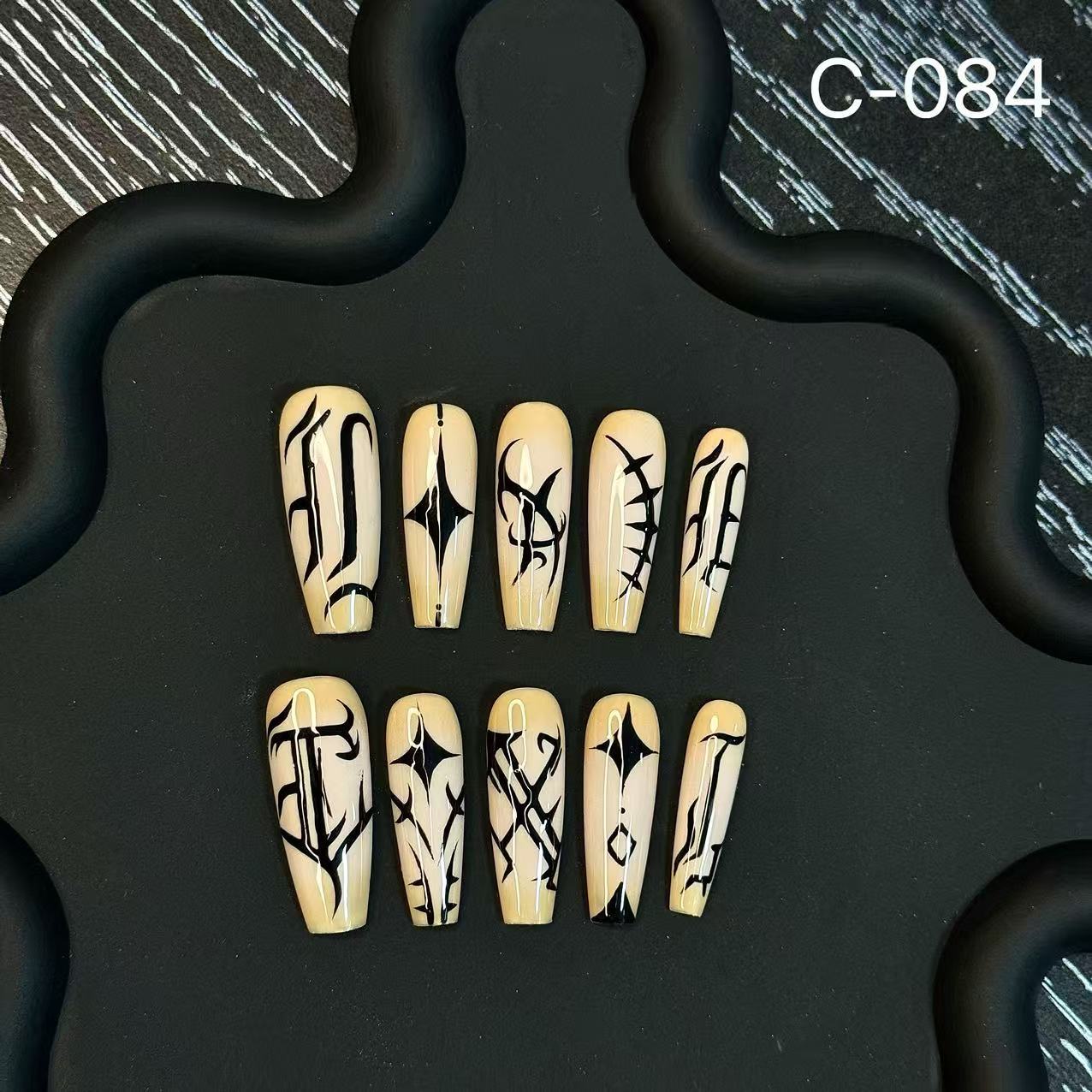 Hand painted Aurora fashion niche original Handcrafted nail temperament wear