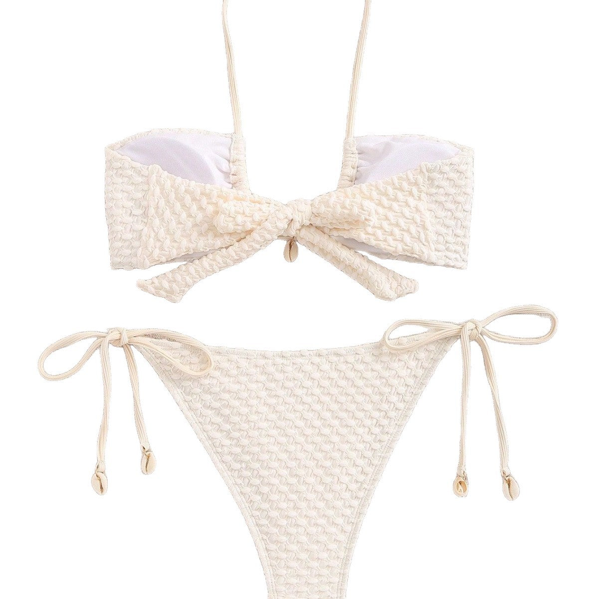 Women's Bikini Two Piece Swimsuit Shell Minimalist Swimsuit Set