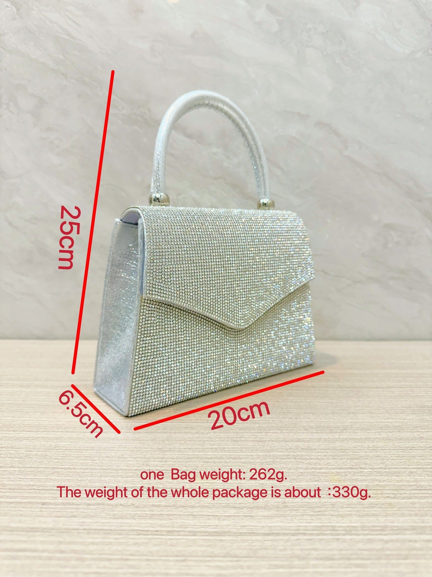 Evening Bag Clutch Purses for Women, Rhinestone silver