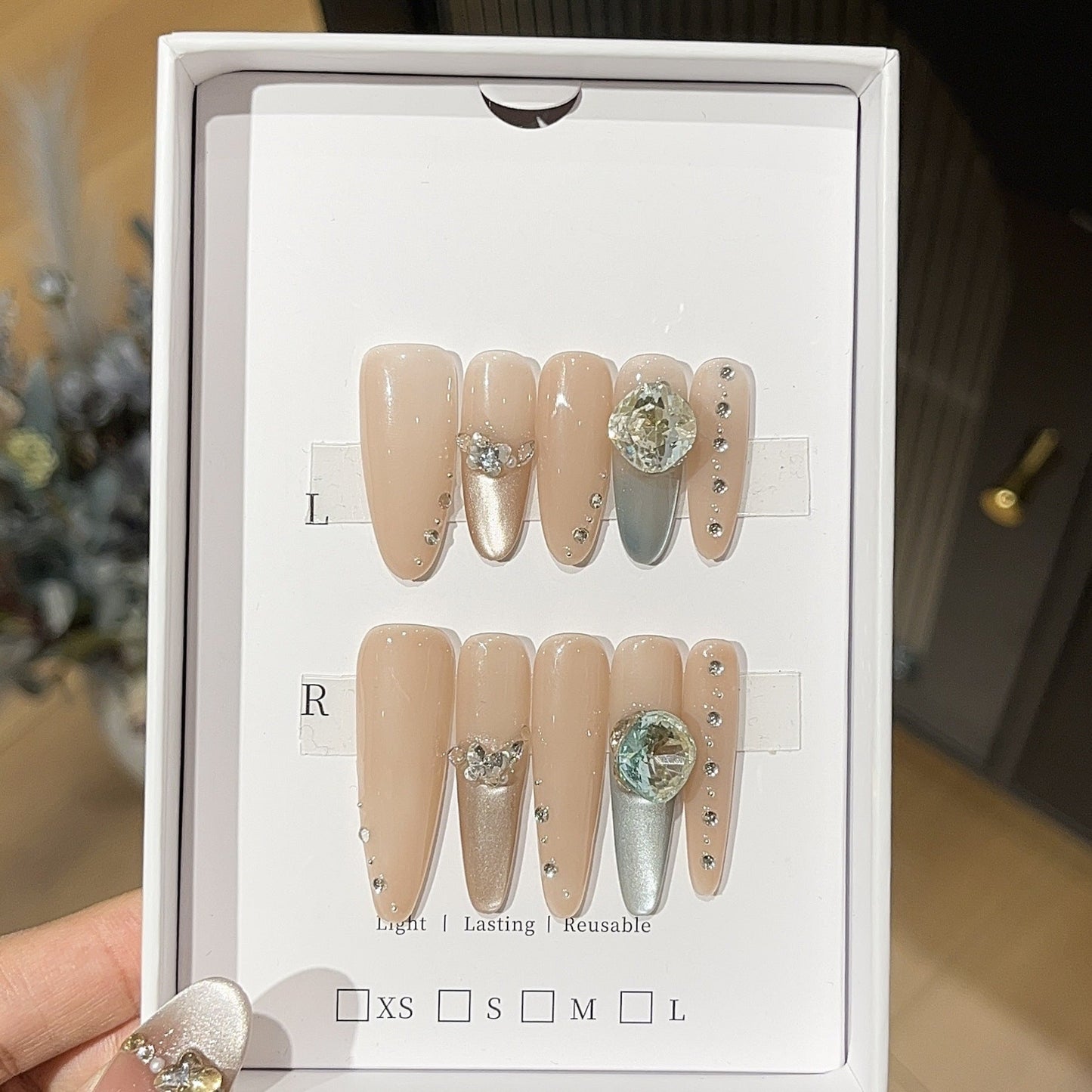 1035- Handmade press on nails fake nails removable