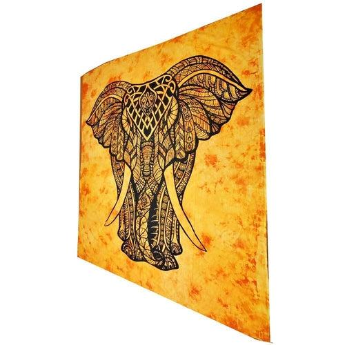 Indischer Böhmischer Elefant Wandteppich Volle Größe Wandkunst
