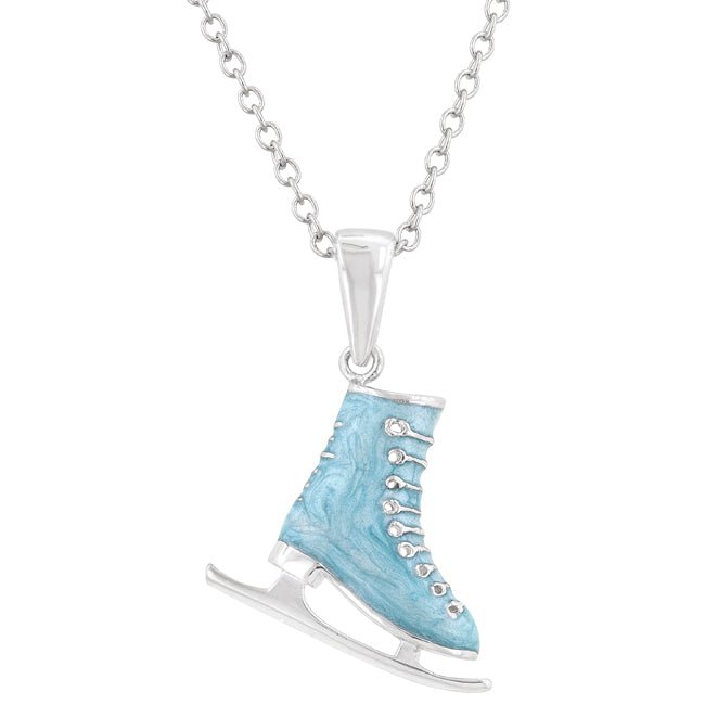 Enamel Ice Skate Pendant - ThisandThatShoppe