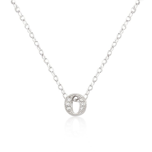 Micro-Pave Initial O Pendant - ThisandThatShoppe