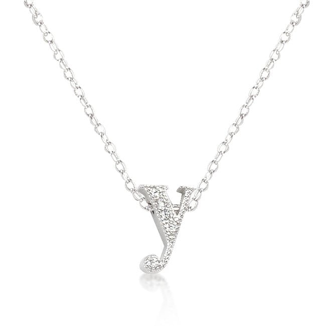 Micro-Pave Initial Y Pendant - ThisandThatShoppe