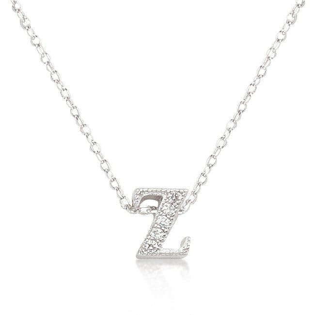 Micro-Pave Initial Z Pendant - ThisandThatShoppe