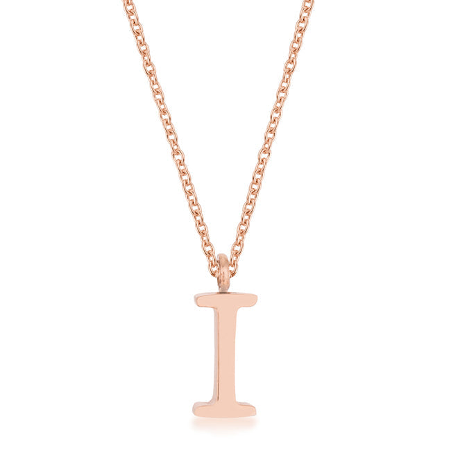 Elaina Stainless Steel I Initial Necklace - ThisandThatShoppe