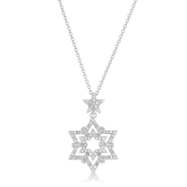 Stella 0.3ct CZ Star Drop Necklace - ThisandThatShoppe