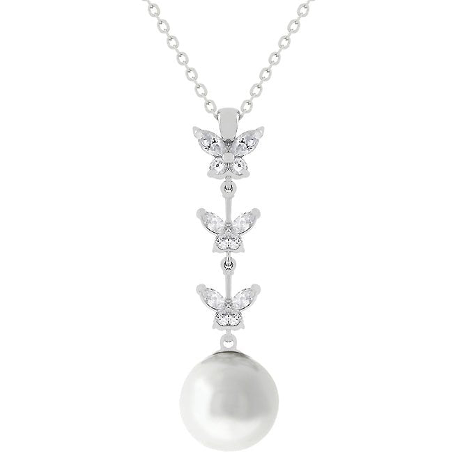 Butterfly Pearl Pendant for women - ThisandThatShoppe