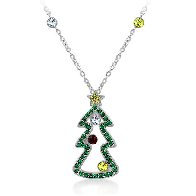 Cubic Zirconia Christmas Pendant - ThisandThatShoppe