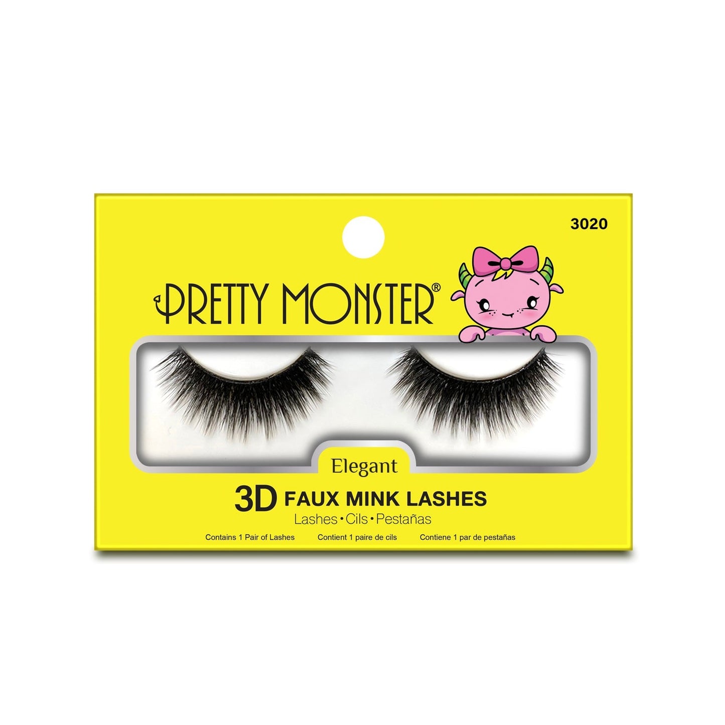 Faux cils 3D élégants en vison synthétique Pretty Monster - 3020