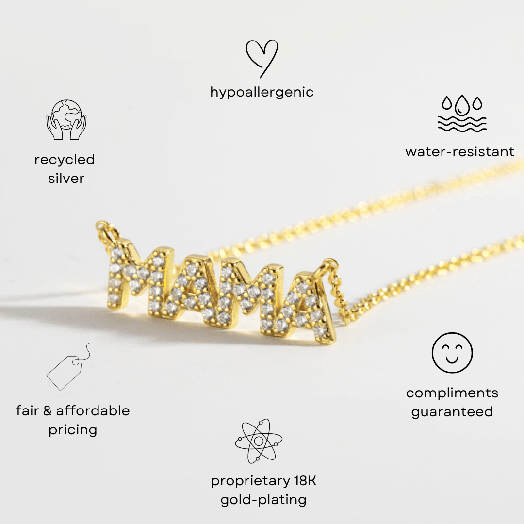 Mama Vermeil Necklace - ThisandThatShoppe
