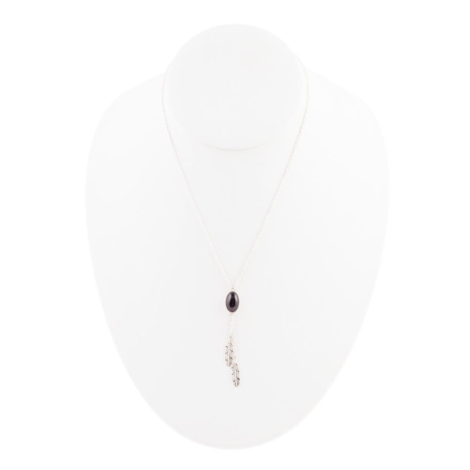Collier Double Or Nothing Quill en Onyx et Argent Sterling