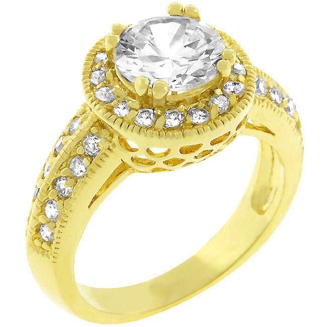 Pave Halo Vintage Crown Ring - ThisandThatShoppe