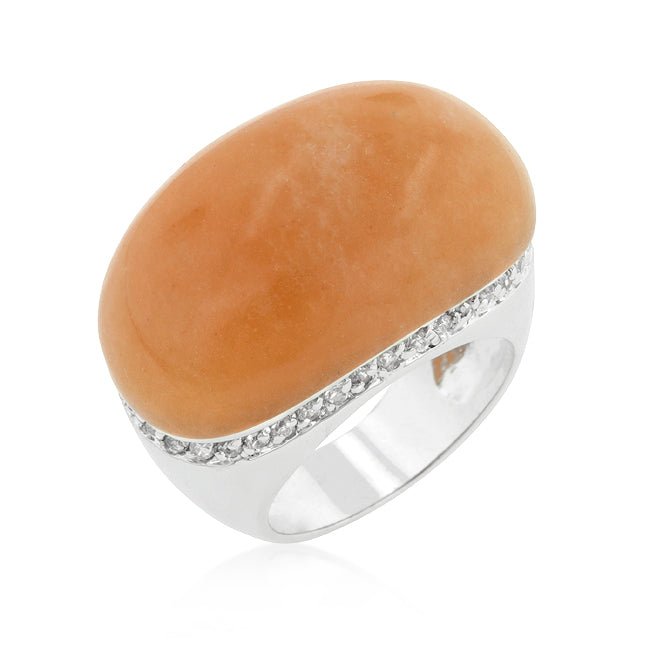Carnelian Simulated Cocktail Ring - ThisandThatShoppe