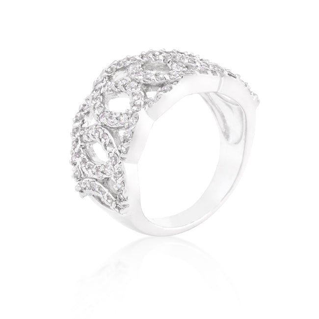 Cubic Zirconia Circular Ring - ThisandThatShoppe