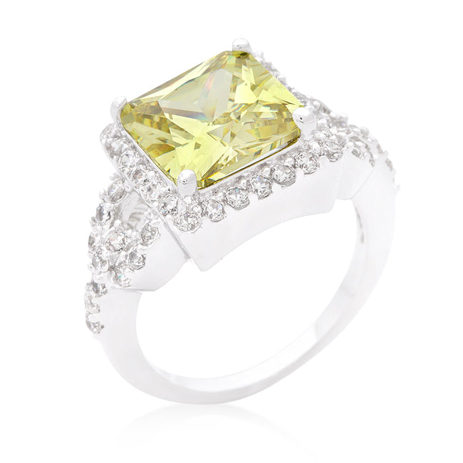 Halo Style Princess Cut Cocktail Ring - ThisandThatShoppe