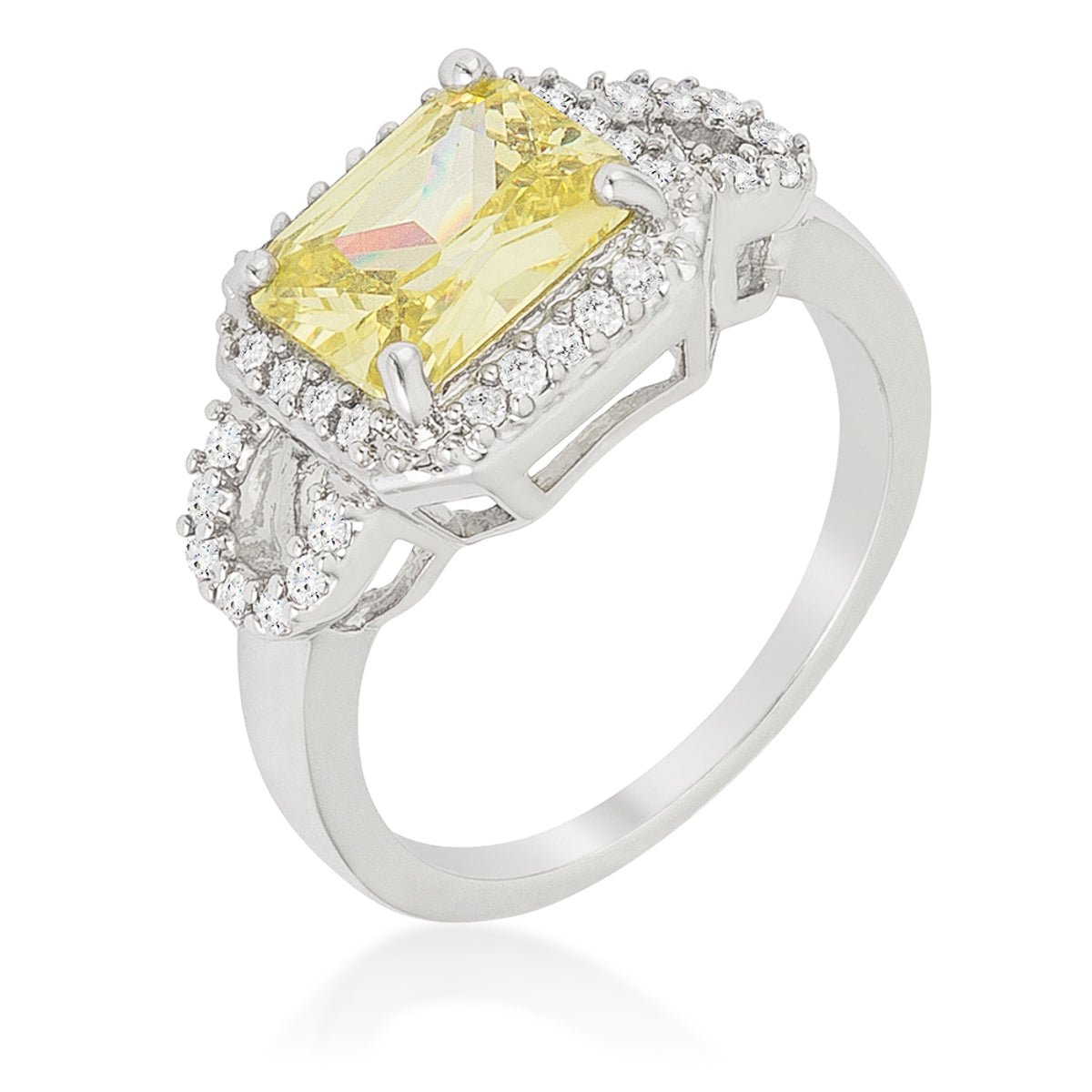Radiant Cut Halo Ring - ThisandThatShoppe