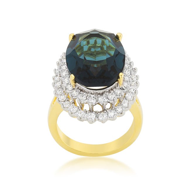 Two-tone Double Halo Cocktail Ring - ThisandThatShoppe