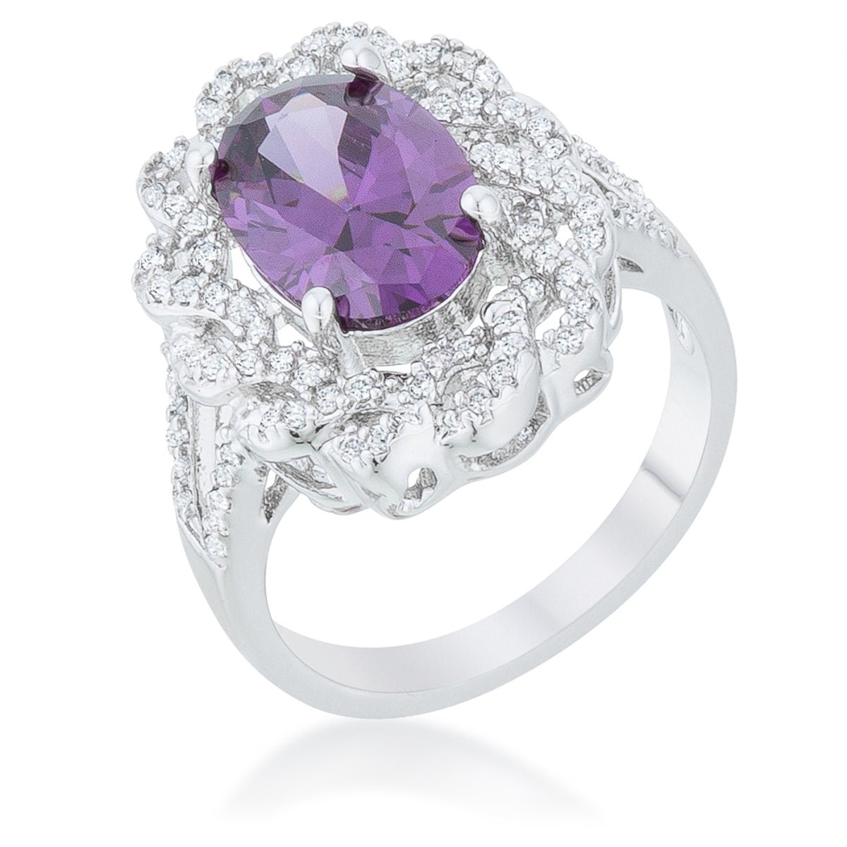 Amethyst Oval Classic Ring - ThisandThatShoppe