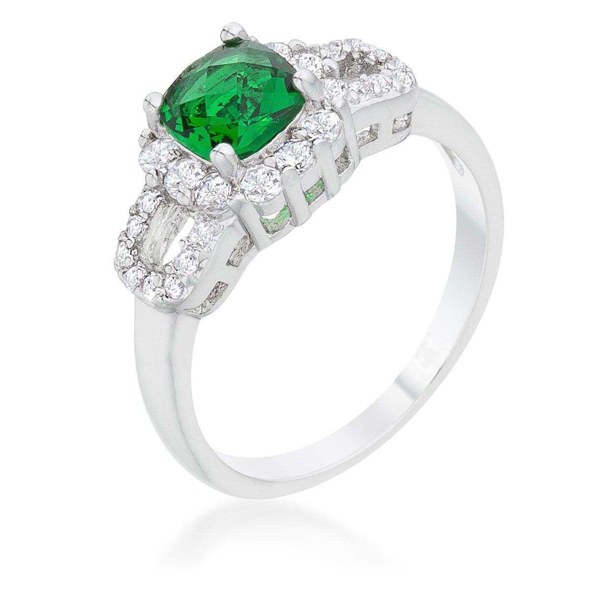 Liz 1.1ct Emerald CZ Classic Ring - ThisandThatShoppe