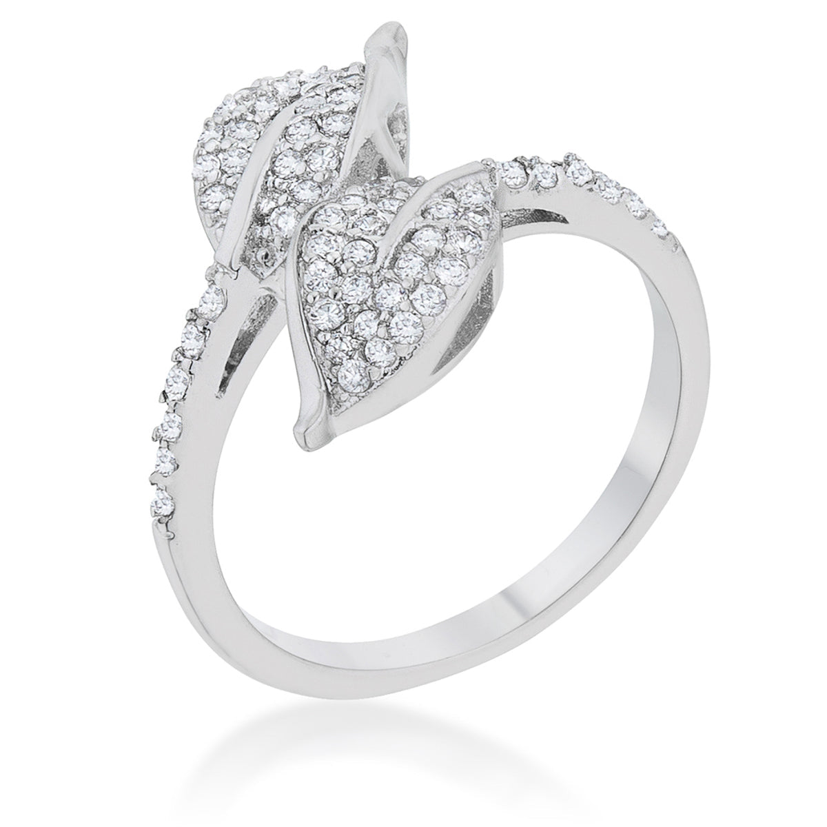 Liana 0.1ct CZ Leaf Wrap Ring - ThisandThatShoppe