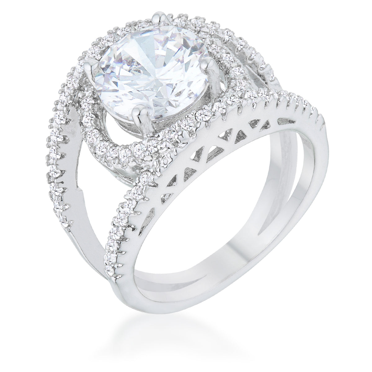 Marcie 3ct CZ Contemporary Ring - ThisandThatShoppe