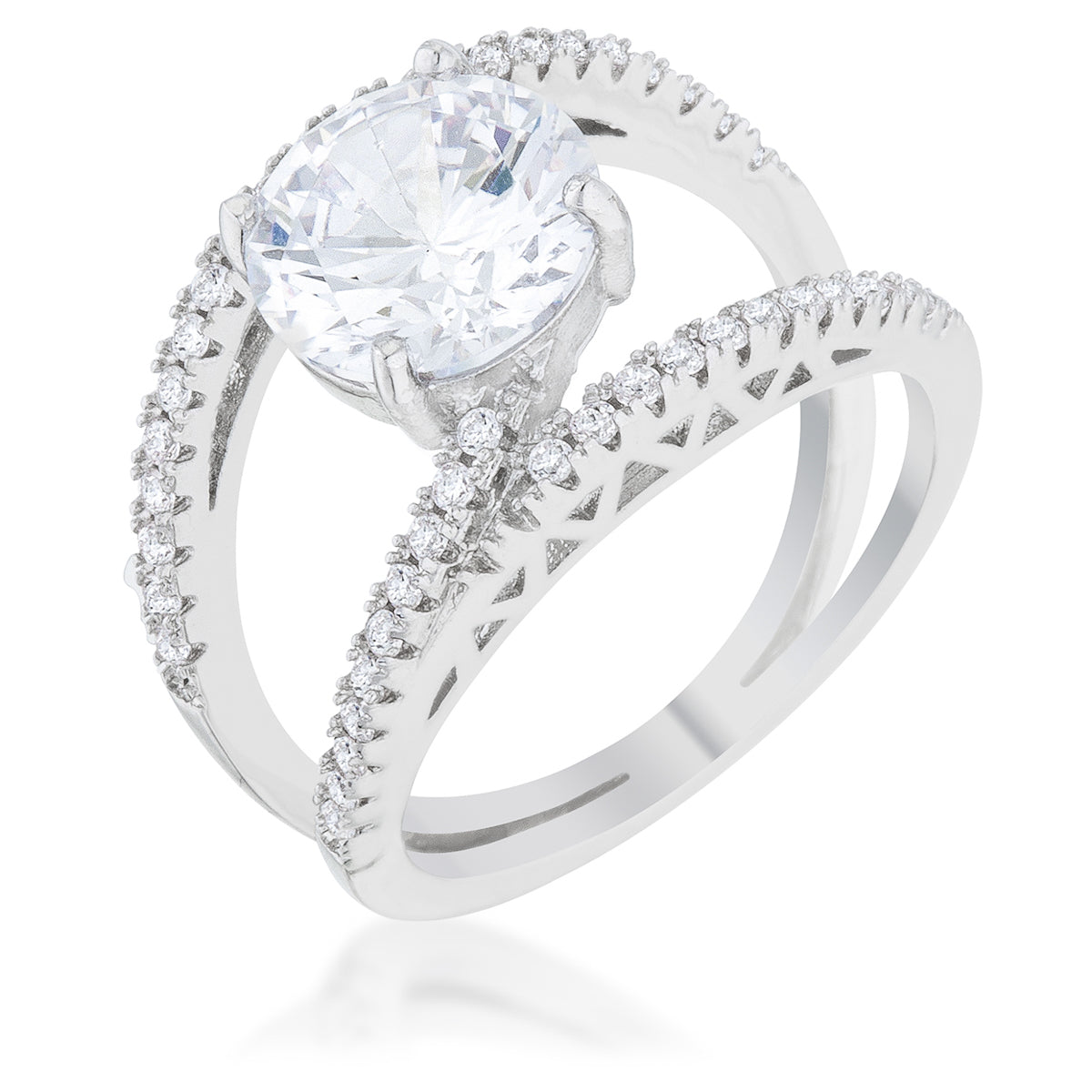 Girana 3ct CZ Contemporary Ring - ThisandThatShoppe