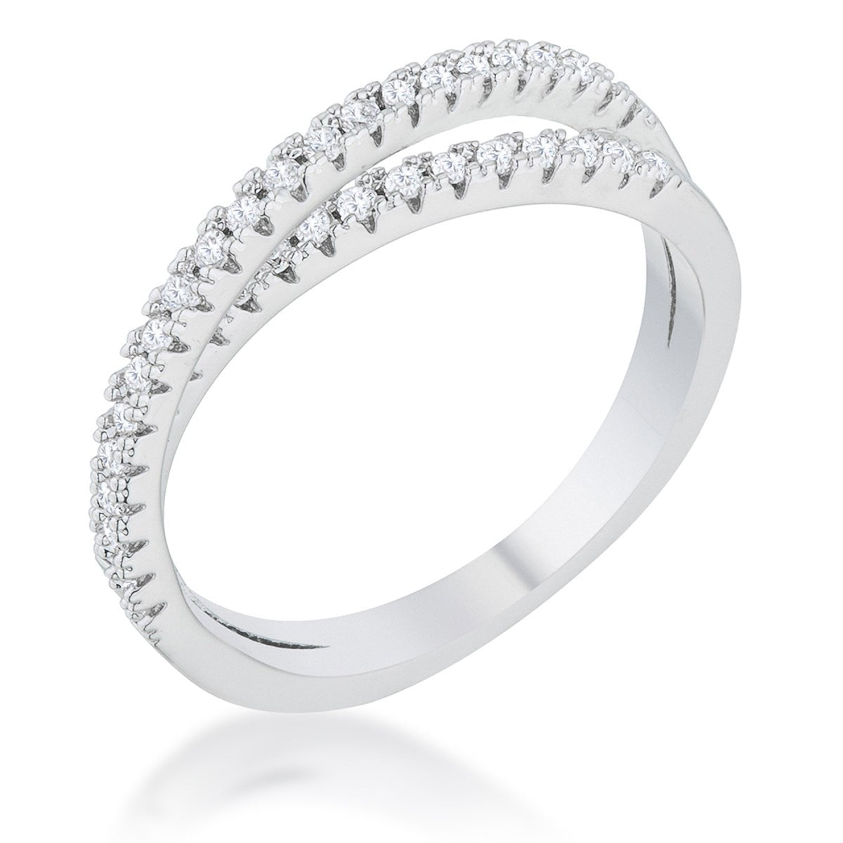 Mara 0.4ct CZ Intertwined Simple Ring - ThisandThatShoppe