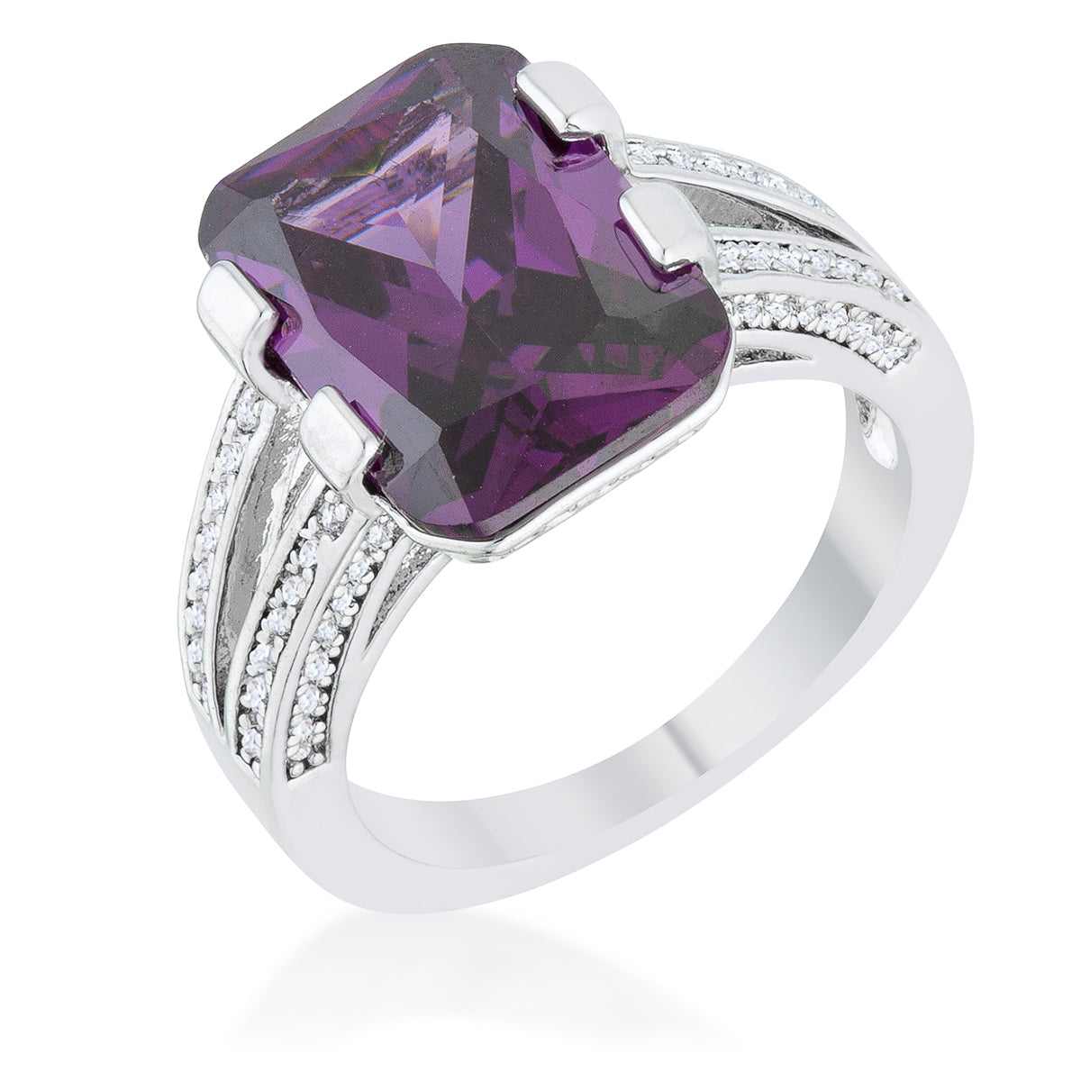 Rema 8.6ct CZ Emerald Classic Cocktail Ring - ThisandThatShoppe