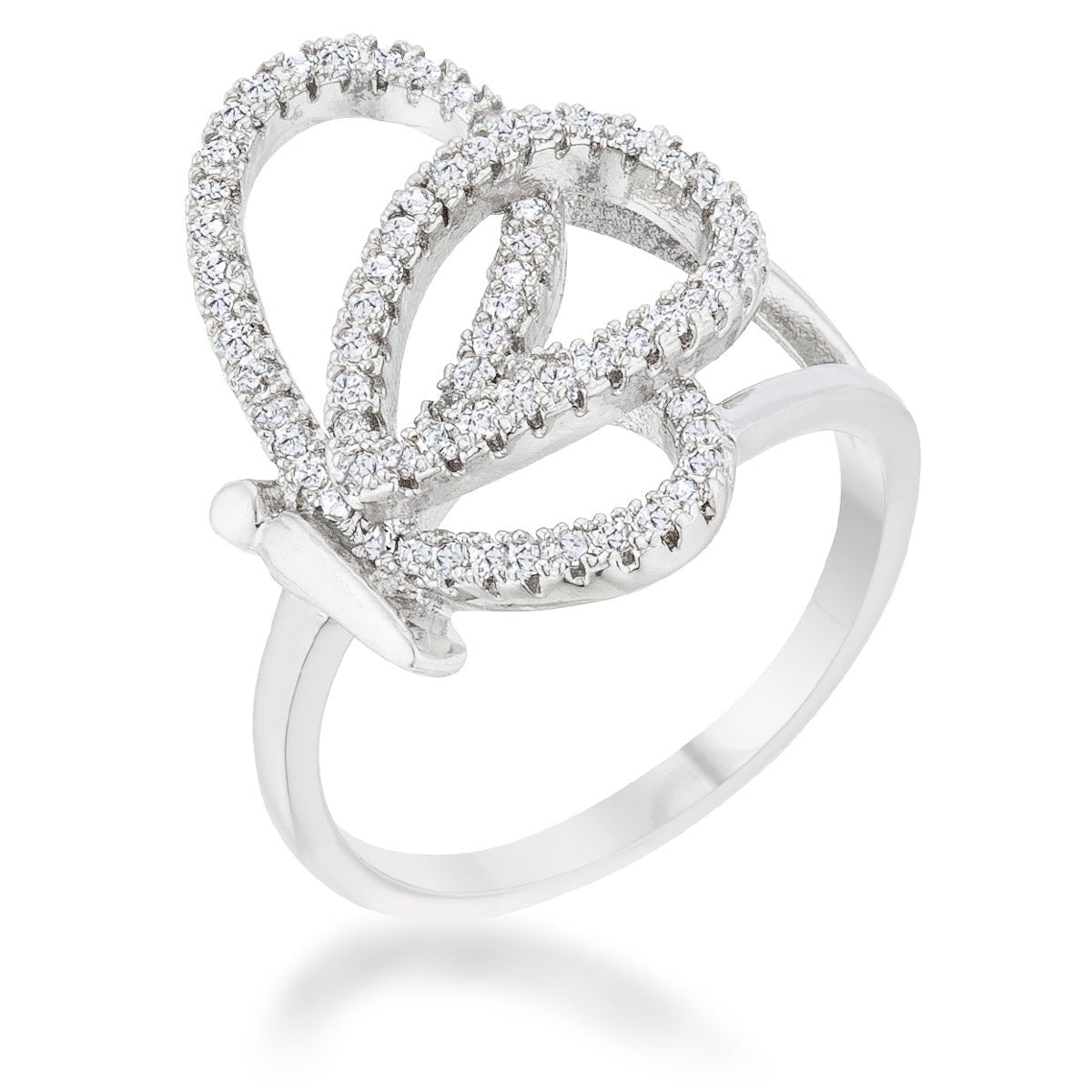 Bea 0.4ct CZ Pave Butterfly Ring - ThisandThatShoppe