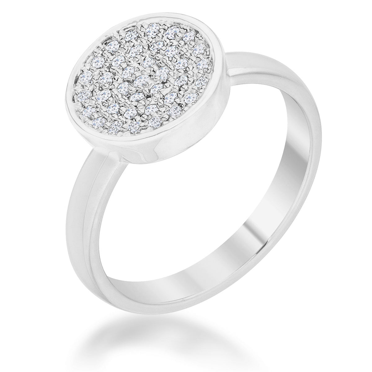 Avera 0.2ct Cubic Zirconia Pave Circle Ring in Pink