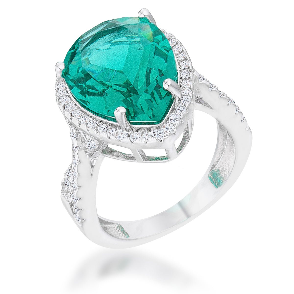 Laura 9.9ct CZ Classic Teardrop Ring - ThisandThatShoppe